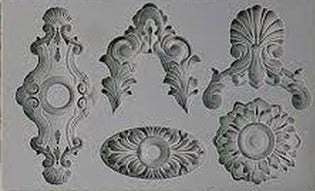 Escucheons II, Barockverzierungen Silikonform - Lioness Vintage - Möbelmanufaktur